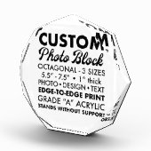 大カスタム八角形フォトペーパーウェイト フォトブロック (右)