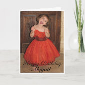 大カスタム写真ドーター誕生日カード カード (正面)