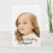 大カスタム写真誕生日カード カード (正面)