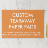 大カスタム型ティアアウェイ紙パッド ペーパーパッド (インサイチュ)