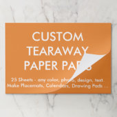 大カスタム型ティアアウェイ紙パッド ペーパーパッド (折り畳み)
