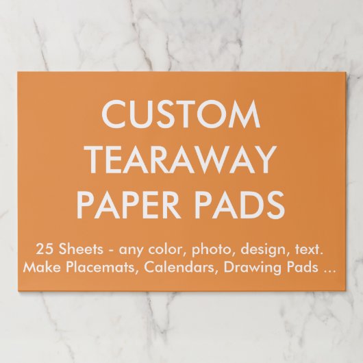 大カスタム型ティアアウェイ紙パッド ペーパーパッド (正面)