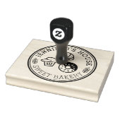 大カスタム手作りベーカリーロゴ円形 ラバースタンプ (スタンプ)