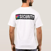 大カスタム文字保安係員 Tシャツ (裏面)