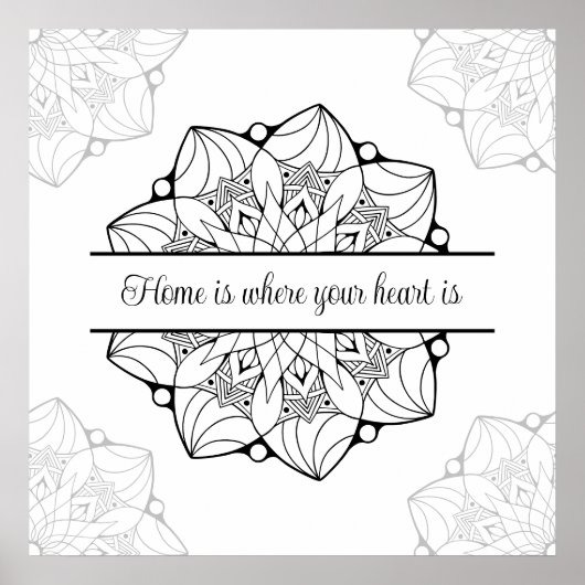 大カスタム曼荼羅アダルトカラーリングポスター ポスター (正面)