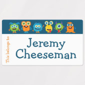 大カスタム校の供給ラベル子供へ ラベル (デザイン1)