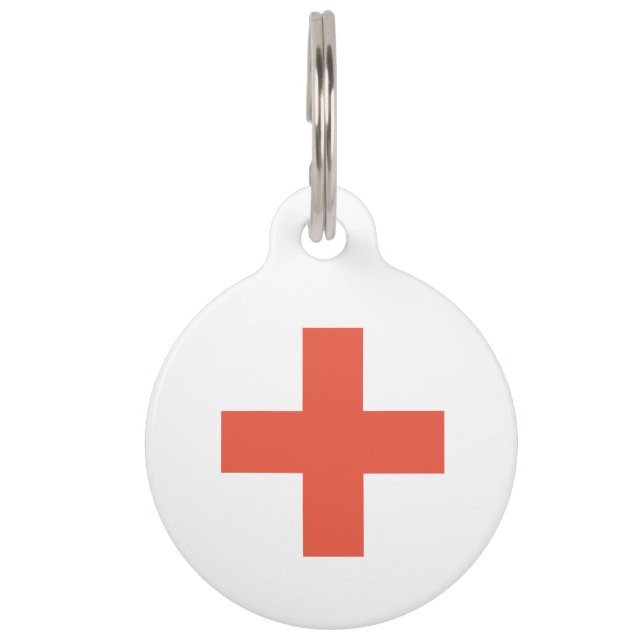 大カスタム犬と猫のためのカラークロス大きなペットラベル ペット　ネームタグ (正面)