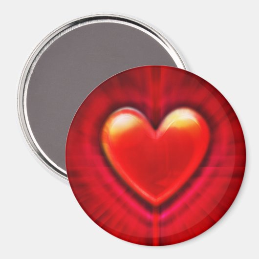 大カスタム磁石血赤ゴシックハート マグネット (正面/裏面)