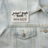 大カスタム社の従業員名タグ(ロゴ付き) 名札 (インサイチュ)