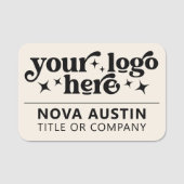 大カスタム社の従業員名タグ(ロゴ付き) 名札 (正面)