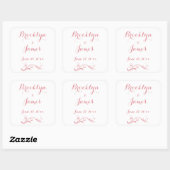 大カスタム結婚式用シール スクエアシール (シート)