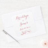 大カスタム結婚式用シール スクエアシール (封筒)