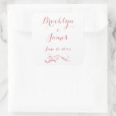 大カスタム結婚式用シール スクエアシール (バッグ)