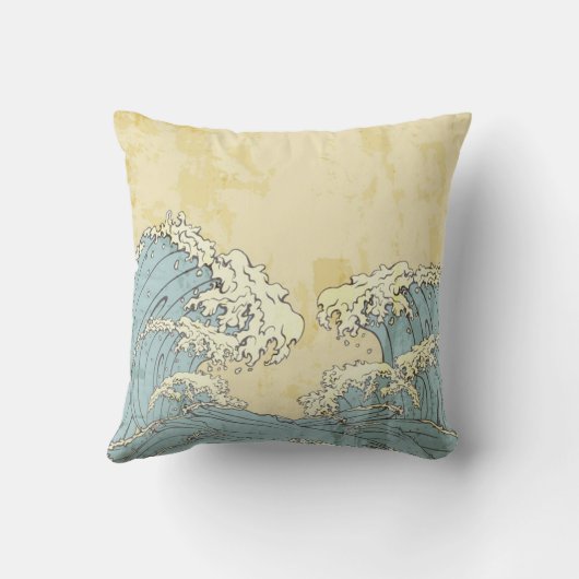 大カッコいいきな青海波画像 クッション (裏面)