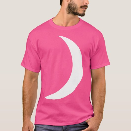 大カッコいい白三日月天文学 Tシャツ (正面)