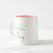 大カラフルきな野生の花嫁さん ツートーンマグカップ (正面左)