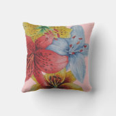 大カラフルユリデザイン同形花 クッション (裏面)