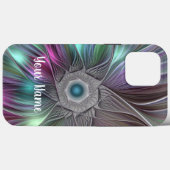 大カラフル花抽象芸術のフラトリップ(幻覚体験)のようなクタル名 Case-Mate iPhoneケース (裏面 (横))