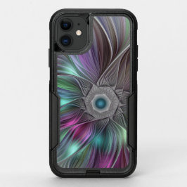 大カラフル花抽象芸術フラトリップ（幻覚体験）のようなクタルアート オッターボックスコミューターiPhone 11ケース