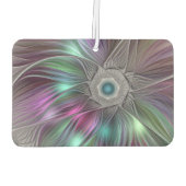 大カラフル花抽象芸術フラトリップ（幻覚体験）のようなクタルアート カーエアーフレッシュナー (裏面)