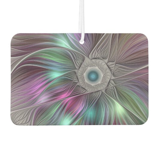 大カラフル花抽象芸術フラトリップ（幻覚体験）のようなクタルアート カーエアーフレッシュナー (正面)