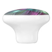 大カラフル花抽象芸術フラトリップ（幻覚体験）のようなクタルアート セラミックノブ (側面)