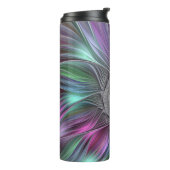 大カラフル花抽象芸術フラトリップ（幻覚体験）のようなクタルアート タンブラー (回転左)