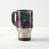 大カラフル花抽象芸術フラトリップ（幻覚体験）のようなクタルアート トラベルマグ (正面左)