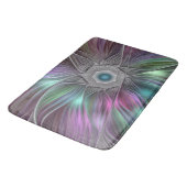 大カラフル花抽象芸術フラトリップ(幻覚体験)のようなクタルアート バスマット (アングル)