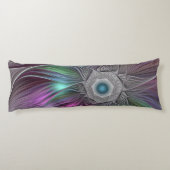 大カラフル花抽象芸術フラトリップ（幻覚体験）のようなクタルアート ボディピロー (裏面)