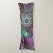 大カラフル花抽象芸術フラトリップ（幻覚体験）のようなクタルアート ボディピロー (正面縦)