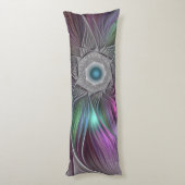 大カラフル花抽象芸術フラトリップ（幻覚体験）のようなクタルアート ボディピロー (裏面 (縦))