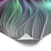 大カラフル花抽象芸術フラトリップ（幻覚体験）のようなクタルアート ポスター (コーナー)