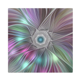 大カラフル花抽象芸術フラトリップ（幻覚体験）のようなクタルアート メタルプリント