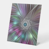 大カラフル花抽象芸術フラトリップ（幻覚体験）のようなクタルアート 台座サイン (正面)