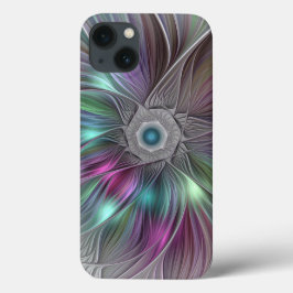 大カラフル花抽象芸術フラトリップ（幻覚体験）のようなクタルアート iPhone 13ケース