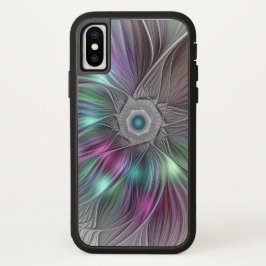 大カラフル花抽象芸術フラトリップ（幻覚体験）のようなクタルアート iPhone 13ケース