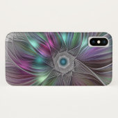 大カラフル花抽象芸術フラトリップ(幻覚体験)のようなクタルアート Case-Mate iPhoneケース (裏面(横))