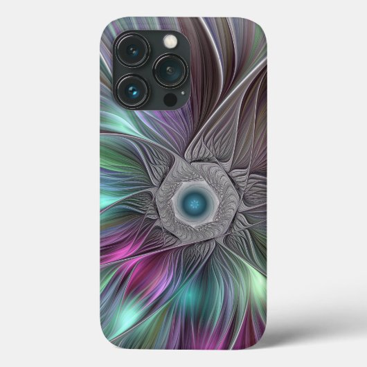 大カラフル花抽象芸術フラトリップ（幻覚体験）のようなクタルアート Case-Mate iPhoneケース (裏面)