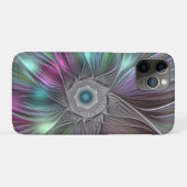 大カラフル花抽象芸術フラトリップ(幻覚体験)のようなクタルアート Case-Mate iPhoneケース (裏面(横))