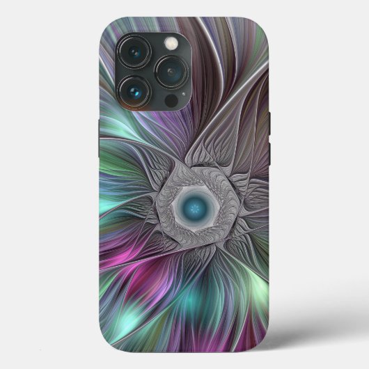 大カラフル花抽象芸術フラトリップ（幻覚体験）のようなクタルアート Case-Mate iPhoneケース (裏面)