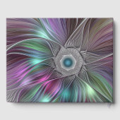 大カラフル花抽象芸術フラトリップ（幻覚体験）のようなクタル文字 ゲストブック (裏面)