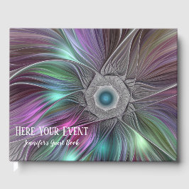 大カラフル花抽象芸術フラトリップ（幻覚体験）のようなクタル文字 ゲストブック