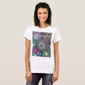 大カラフル花抽象芸術フラトリップ(幻覚体験)のようなクタル文字 Tシャツ (正面フル)