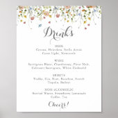 大カラフル菜の花の結婚ドリンク ポスター (正面)