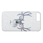 大カラフル角の鹿イラストレーション Case-Mate iPhoneケース (裏面(横))