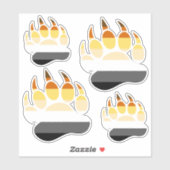 大クラシックゲイベアプライドフラグ爪 シール (シート)