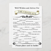 大クラシック学院のお祝いとアドバイス 招待状 (正面/裏面)