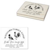 大クラシック差出人住所ヘンエッグカートン ラバースタンプ (押印)