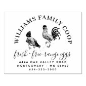 大クラシック差出人住所ヘンエッグカートン ラバースタンプ (インプリント)